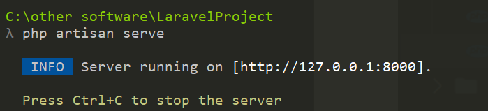 Menjalankan php artisan serve