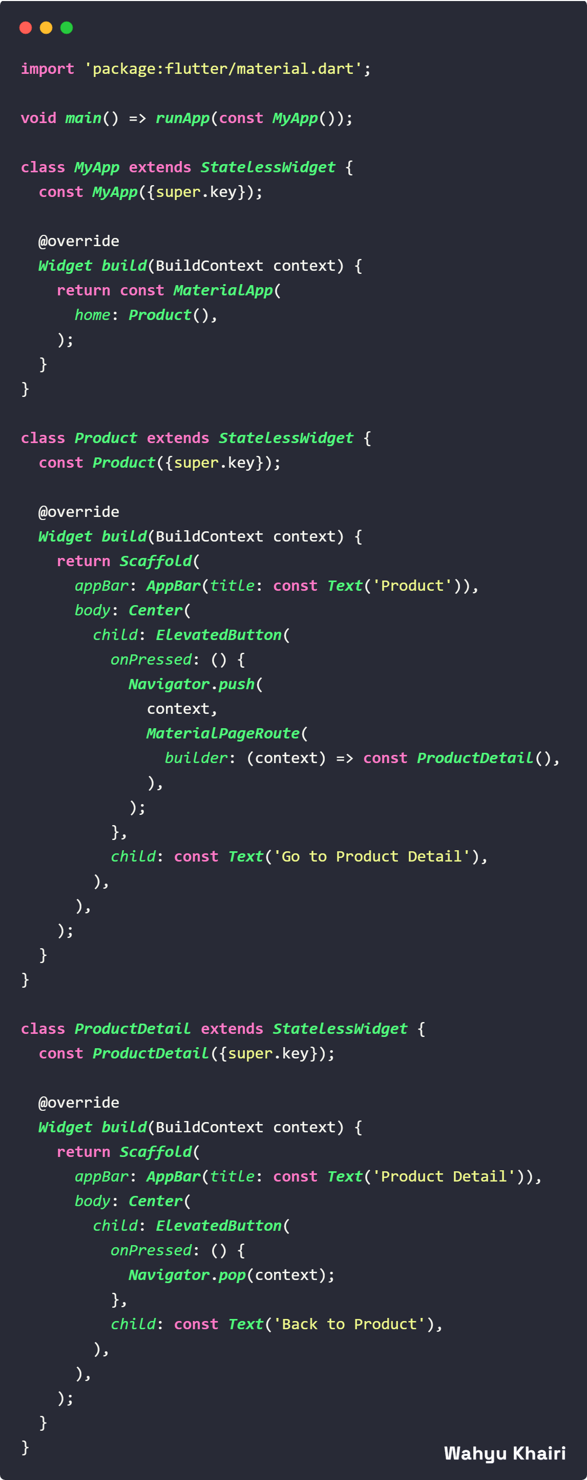 Tampilan Navigation Routing